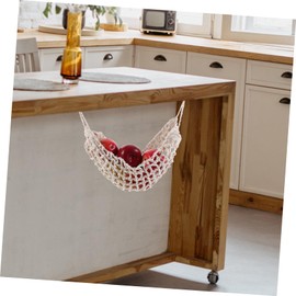 FELTECHELECTR Fruit Hammock for Kitchen Vegetable Net Basket Cotton Woven Storage Net Space-saving Hanging Fruit Holder