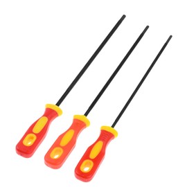 Round Chainsaw Chain Sharpening File, 5/32 3/16 7/32 Inch Chain Saw Sharpener, Round Rasp, Hardened Steel(4.0mm 4.8mm 5.5mm)