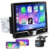 Motorsi Single Din Car Stereo with Carplay & Android Auto,