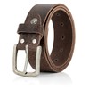 LINDENMANN Men's Buffalo Leather Belt 40 mm Brown, dark brown