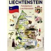 Liechtenstein Graphic Map and Attractions Souvenir Fridge Magnet 2.5" X