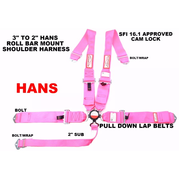 RJS RACING EQUIPMENT HANS SAFETY HARNESS CAM LOCK RACING SFI