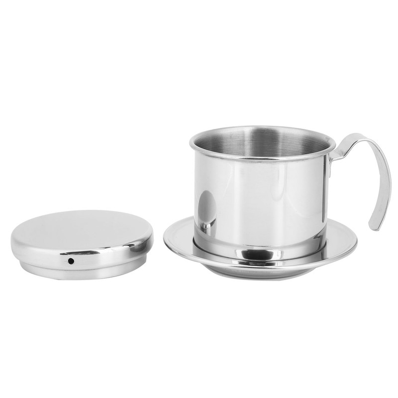 Drip Coffee Filter Pot Silver 304 Stainless Steel Hhousehold Bbrewing