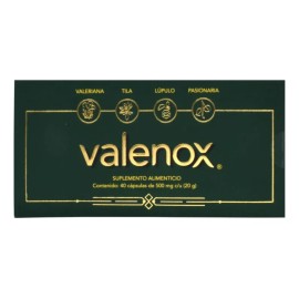 Valenox Suplemento Relaja El Sistema Nervioso 40 Cap. Anahua Sabor Natural