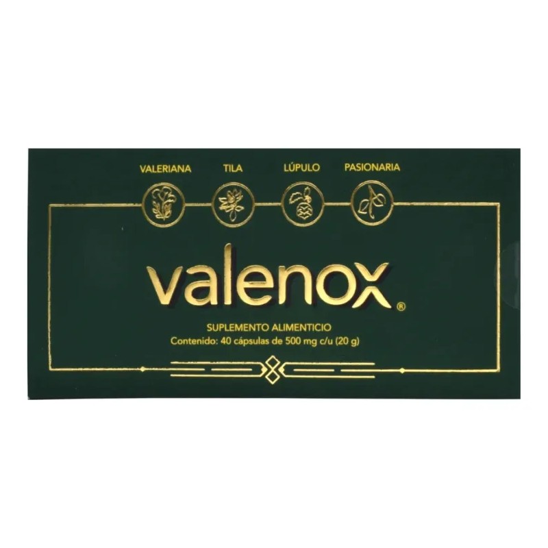 Valenox Suplemento Relaja El Sistema Nervioso 40 Cap. Anahua Sabor