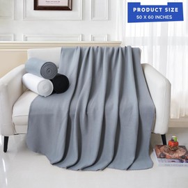 CZFZTXL Fleece Throw Blankets Lightweight Warm Soft Cozy Pet-Friendly Bulk Fleece Throw Blanket Solid for Home Bed, Sofa, Office, Gifts, Outdoor (Assorted 6, Pack of 6-50 x 60 inch)
