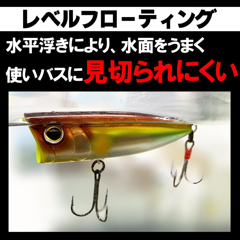 DUEL HARDCORE R1379-BN HARDCORE POPPER Lure, 2.8 inches (70 mm),