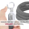 4PCS Silver Velvet Rope 5FT – VIP Rope Barrier with