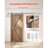 VEVOR 8FT Brushed Nickel Sliding Barn Door Hardware Kit, 330