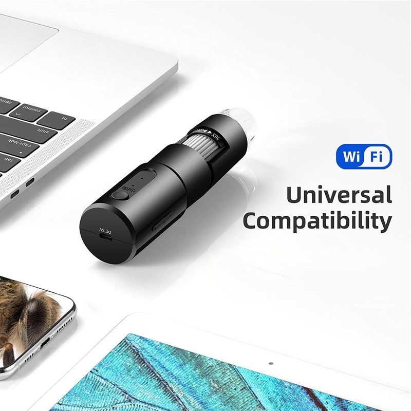 Handheld USB Microscopes 50X‑1000X Mini WiFi USB Black Wireless Digital