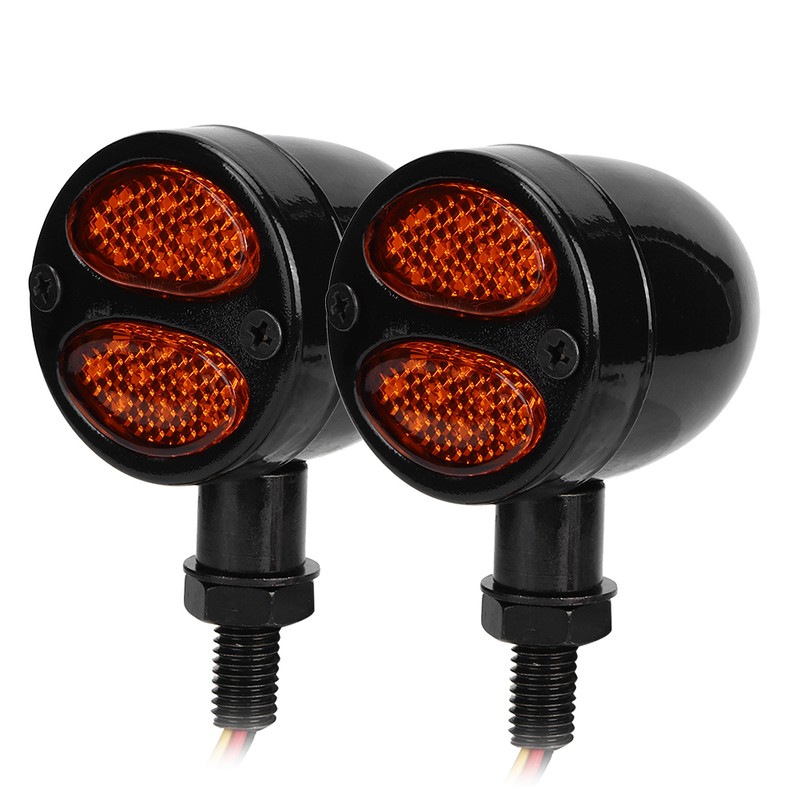 Motorcycle LED Turn Signal Light Brake Lamp Metal Shell Blinker