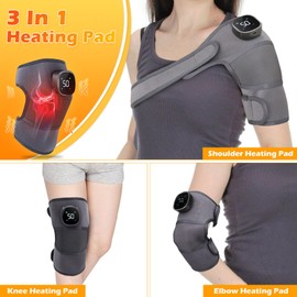 Heated Knee Massager, Rejuvaknee Advanced Knee Relief, Knee Brace Wrap with Massage, Adjustable & Cycle Heating Vibration 3D Full Heated Knee Brace Wrap for Knee Shoulder Leg Massager