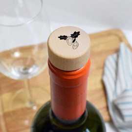19mm 'Oak Leaves & Acorns' Wooden Bottle Stopper/Cork (BS00028598)