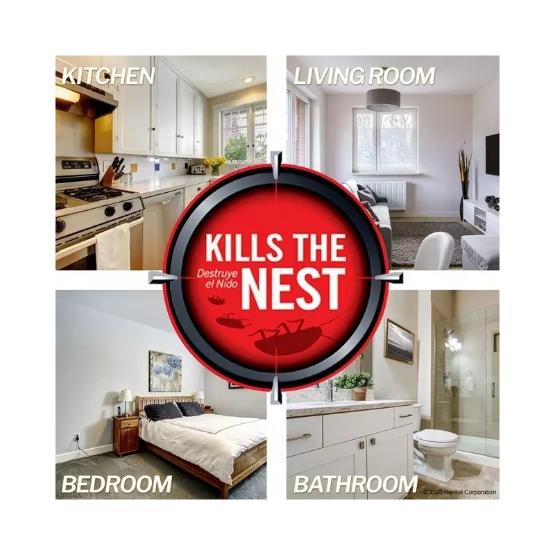 Combar Combat Mata Cucarachas 12 Trampas Cebo 2 Pack Importado