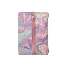 Mini Zipper Pouch (Pink and Green, Dip Dye)