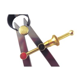 3 Piece Set Toolmaker's “Yankee” Rapid Adjust Quick Spring Nut Dividers, Inside ID & Outside OD Calipers, 0-6.5” / 165 mm Range, Brass Fulcrum and Fine Adjustment, Flat Leg, C7-6, C8-6, C9-6