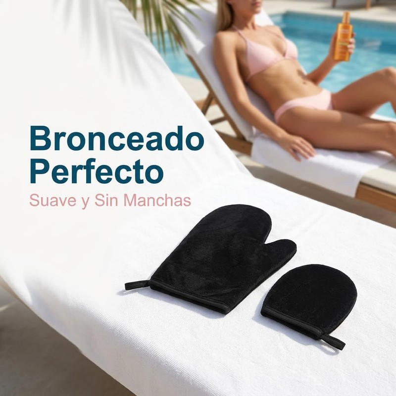 Guante Aplicador de Autobronceador y Exfoliante Corporal Reutilizable