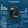 ThunderFit Silicone Rings for Men, Flat Top Angled Edge Rubber