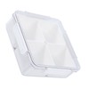 4 Compartment Snack Box Transparent Multifunctional Tight Sealing Divided Food