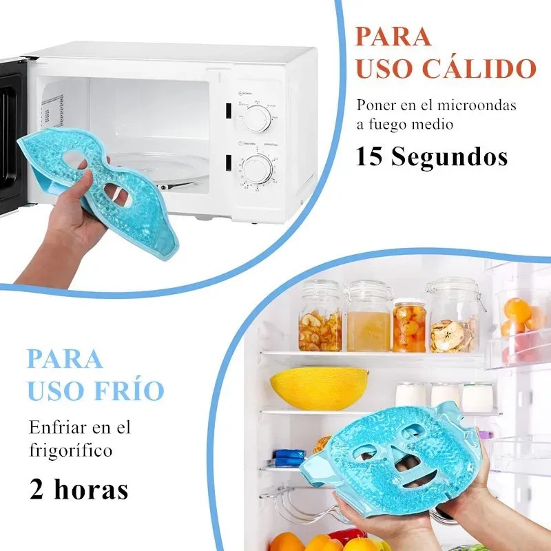 Pack de 2 Mascarillas de Gel para Cara y Ojos,