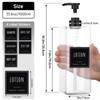Segbeauty 33.8oz Shampoo and Conditioner Dispenser, 3pcs Square Empty Plastic