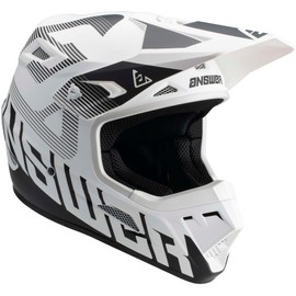 Answer Racing 447755 A23 AR1 V2 Bold Helmet: White/Black, Youth M