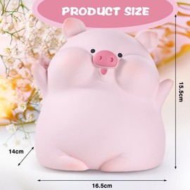 Lucky Pig Piggy Bank, Cute Money Box with Opening Banknotes, Coin Saving Room Decoration Gifts, Birthday Gift for Girls, Boys, Adults