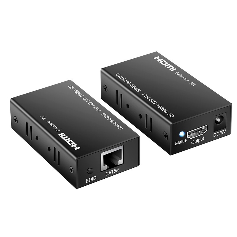 [Stable Extender] HDMI Extender EX60H 60M HDMI RJ45 Converter, Wired