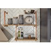 Industrial KitchenCraft Vintage-Style Cruet Set with Galvanised Steel Bottle Stand,