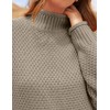 ZESICA Women's Turtleneck Batwing Sleeve Loose Oversized Chunky Knitted Pullover