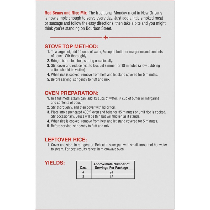 Zatarain's Red Beans and Rice Mix, 30 oz - One