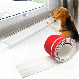 Dog Scratching Windows Sill Protector, Window sill Protector for Dogs, Prevent Dog and Cat Scratching, 4 x 1.6 inch Rubber Furniture Edge Protectors(157.4" White)