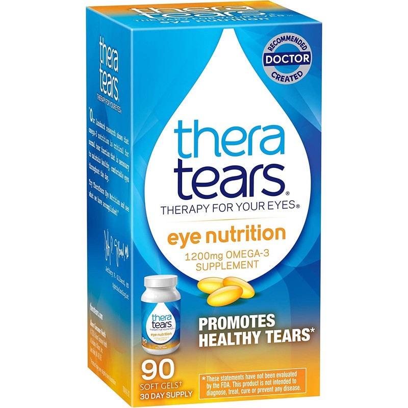 Thera Tears Nutrition Omega-3 Supplement Easy Swallow Capsules - 90