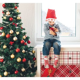 Prima Redesign Decoration Décor Wall Decals for Kids Girls Boys Bedroom Living Room Classroom Playroom Nursery FLORAL DE AMOR Gingham Red Size 23"x33" Rub On Furniture