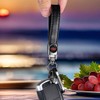 Tire Valve Stem Caps and Genuine Leather Car Keychain Keyring