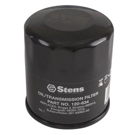 Stens 120-634 Oil Filter Compatible With/Replacement For Kawasaki FH381-721V, FH601-770D, FJ180V and FX751-1000V; for 14-19 HP engines 49065-0724, 49065-2057 Lawn Mowers