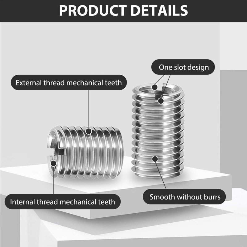 Pack of 18 Thread Adapters, Thread Insert M6, Threaded Sleeve