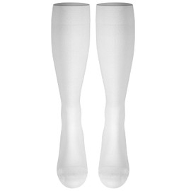NuVein Medical Compression Stockings, 30-40 mmHg Support, Women & Men Knee Length, Closed Toe, White, X-Large