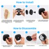 KYOEON Suction Cup Hooks, Pack of 2, Black Wall Hooks,