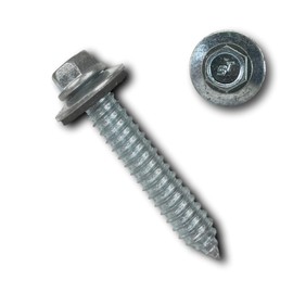 EAGLE 1 Metal Roofing Screws: #17 Metal Building Screws (250-Count),Oversized Diameter, Sharp Tip, EPDM Washer/Includes 5/16" Magnetic Hex Bit Driver (1.5", 250)