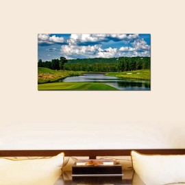 Office Master Bedroom Artwork Augusta Golf Course Nature Landscape Picture Print for Home Living Room Wall Art Large Framed 20x40inch Workout Leisure Sport