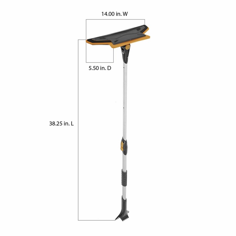 True Temper ABTT5212 Telescoping Scratch-Free Snow Brush with End Scraper