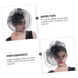 SAFIGLE 1Pc Elegant Flower Shape Headdress Delicate Gauze Party Hair Clip for Dance Concerts Events Creative Headwear Accessory for Women and Design