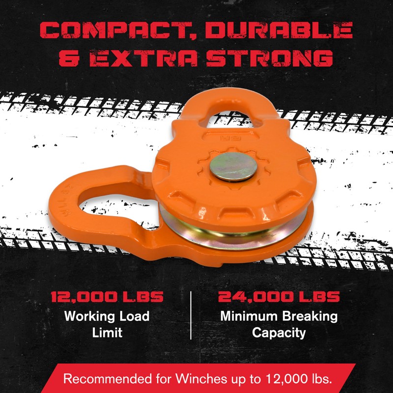 GearAmerica Smart Snatch Block Pulley, ATV/UTV Winch Snatch, Change Direction