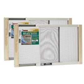 Frost King 2AWS1025 WB Marvin Adjustable Window Screen, 10in High x Fits 15-25in Wide (2 Pack), Natural