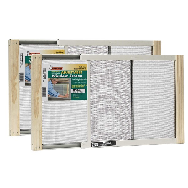 Frost King 2AWS1025 WB Marvin Adjustable Window Screen, 10in High
