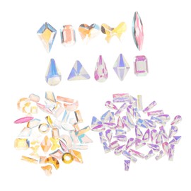 Healeved 50pieces Nail Rhinestones Multi-Shape Gems for Nail Art Charms Decorative Jewelry for Women Girls DIY Manicure Decor