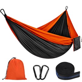 Hammock Outdoor Camping Hammocks 300 kg Load Capacity (300 x 200 cm) Single or Double Ultralight Portable Travel Hammock Garden Beach Double Hammock Parachute Nylon Breathable Hammock
