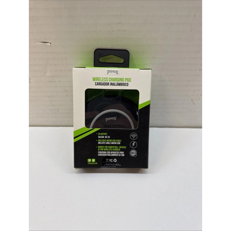 PUGS Wireless Charging Pad Black w/ Micro USB Cable 2A