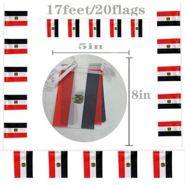 FFILL Egypt Banner Flag String, Egypt Mini Flag Small Banner, for Party, Shops and Bars Decorations, And International Day Celebrations. (Egypt)
